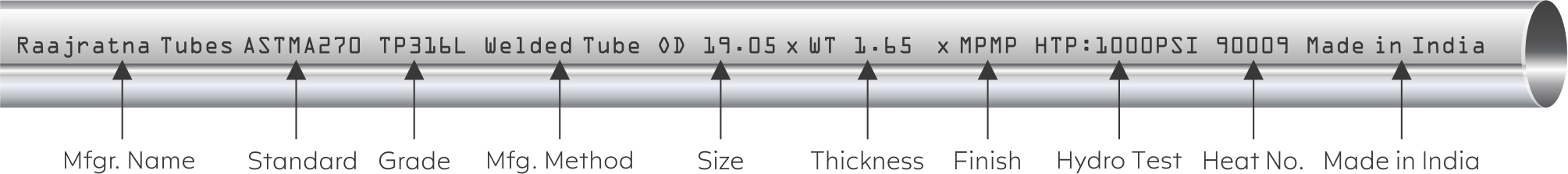 Stainless Steel Tube Marking - Raajratna Tubes